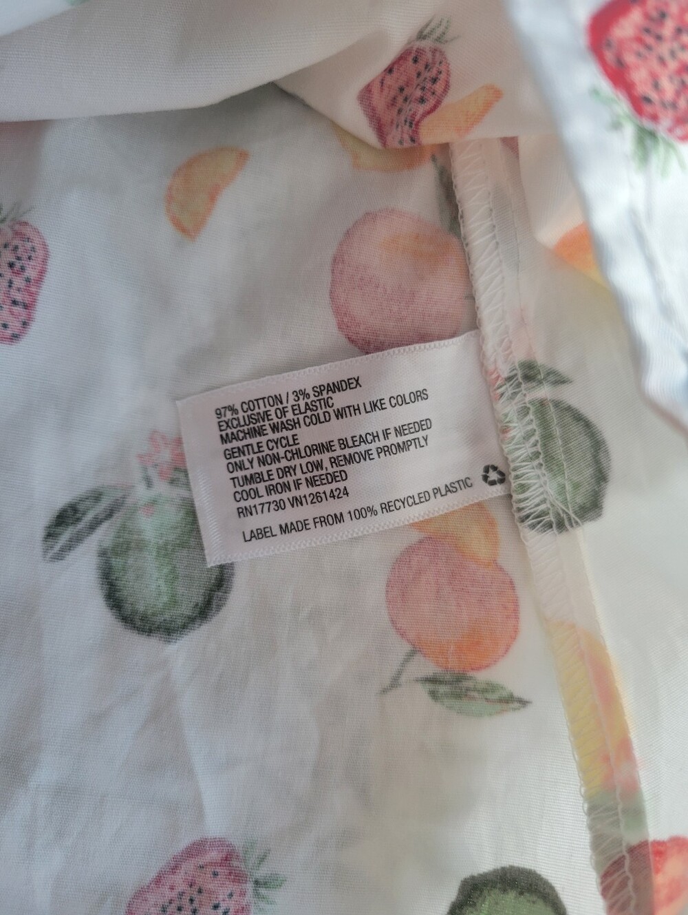 Fruit summer cotton dress - Picture 2 of 4